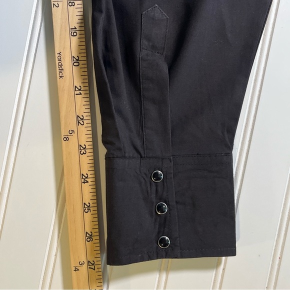 Wrangler Men's Western Style Shirt Tall 2XT Long Sleeved Snap Closure Dark Brown - Picture 3 of 7